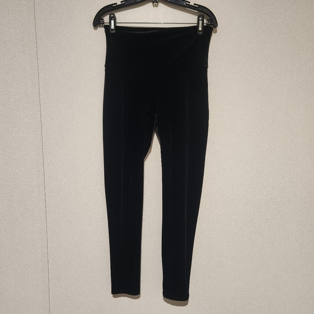 SPANX Velvet Leggings Black Womens Large